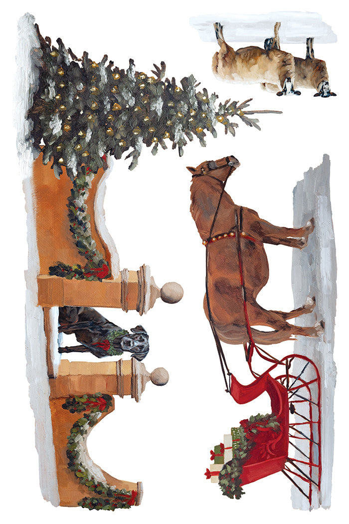 Iron Orchid Designs - A Cotswold Christmas Decor Transfer Pad