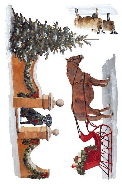 Iron Orchid Designs - A Cotswold Christmas Decor Transfer Pad