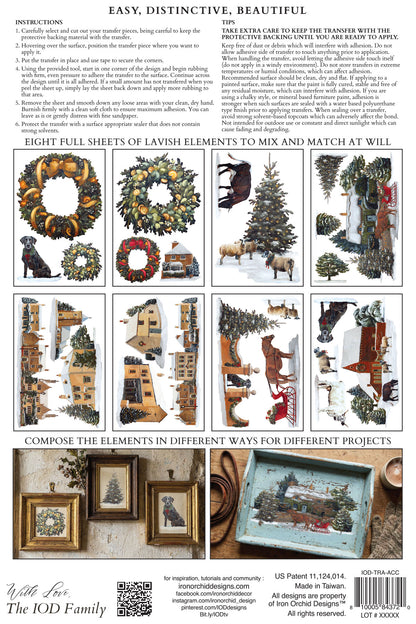 Iron Orchid Designs - A Cotswold Christmas Decor Transfer Pad