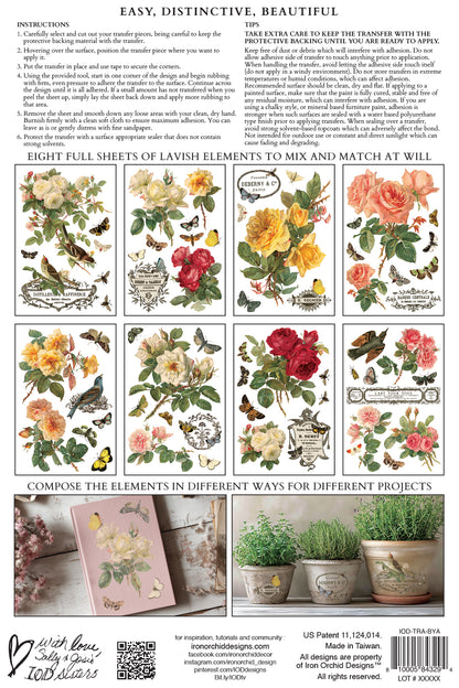 Iron Orchid Designs - By Any Other Name Decor Transfer Pad