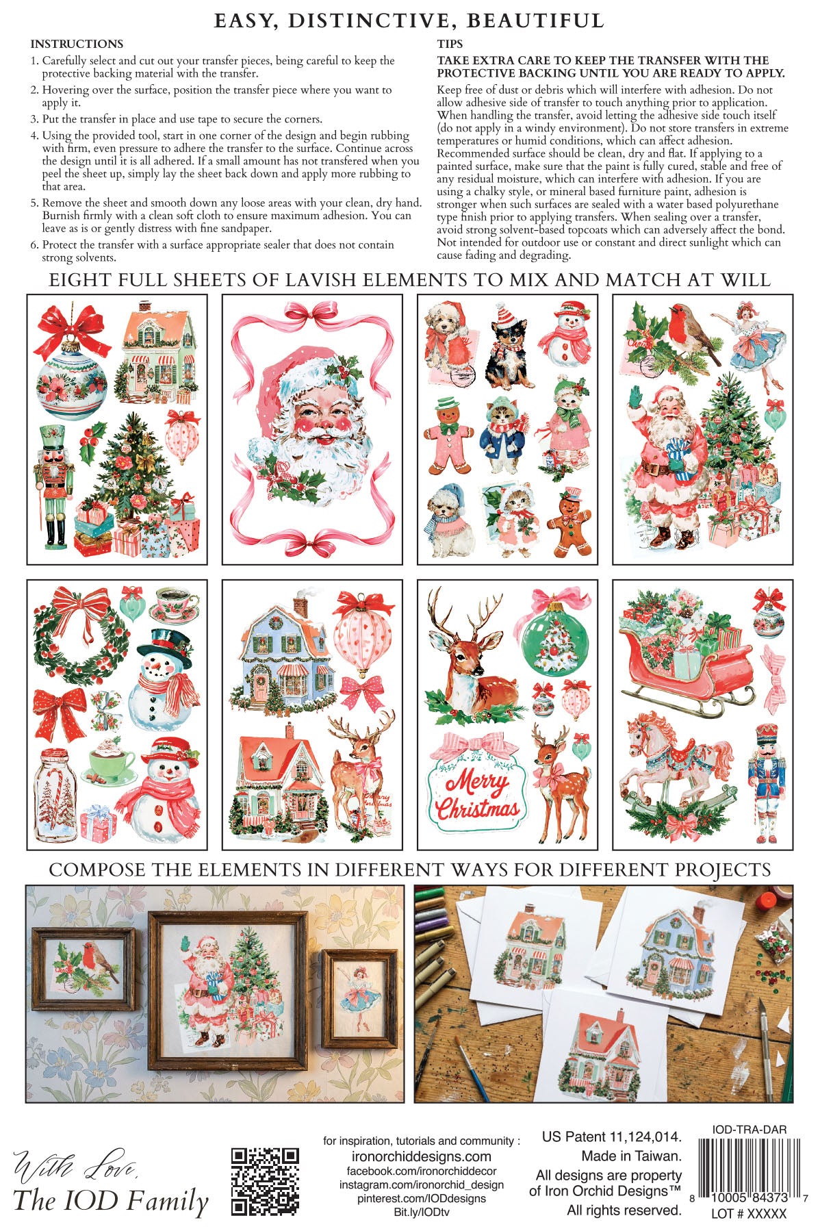 Iron Orchid Designs - Darling Holiday Decor Transfer Pad