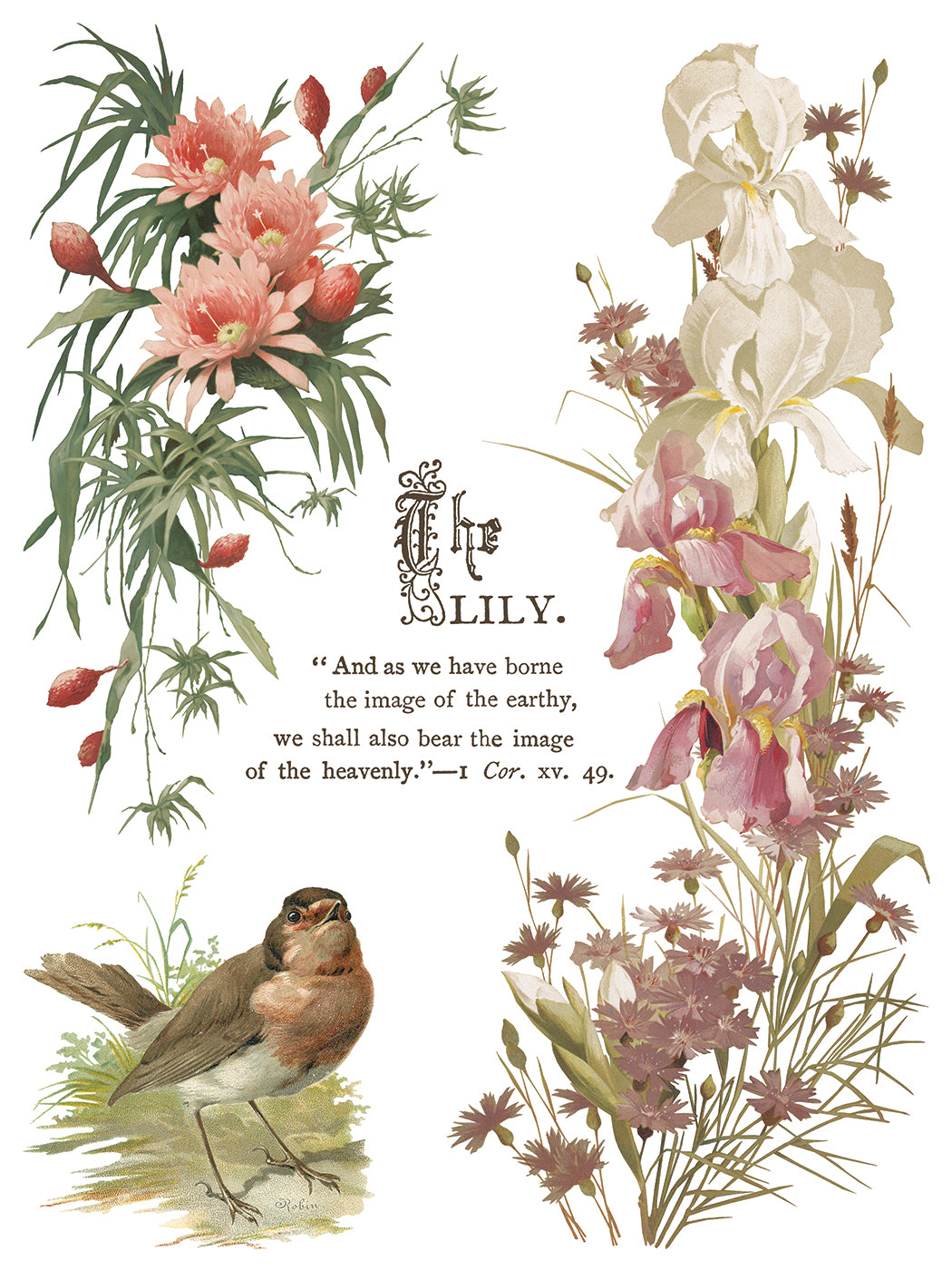 Iron Orchid Designs - Flowers by the Poets Decor Transfer Pad