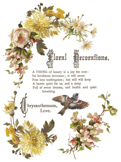Iron Orchid Designs - Flowers by the Poets Decor Transfer Pad