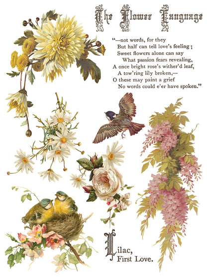 Iron Orchid Designs - Flowers by the Poets Decor Transfer Pad