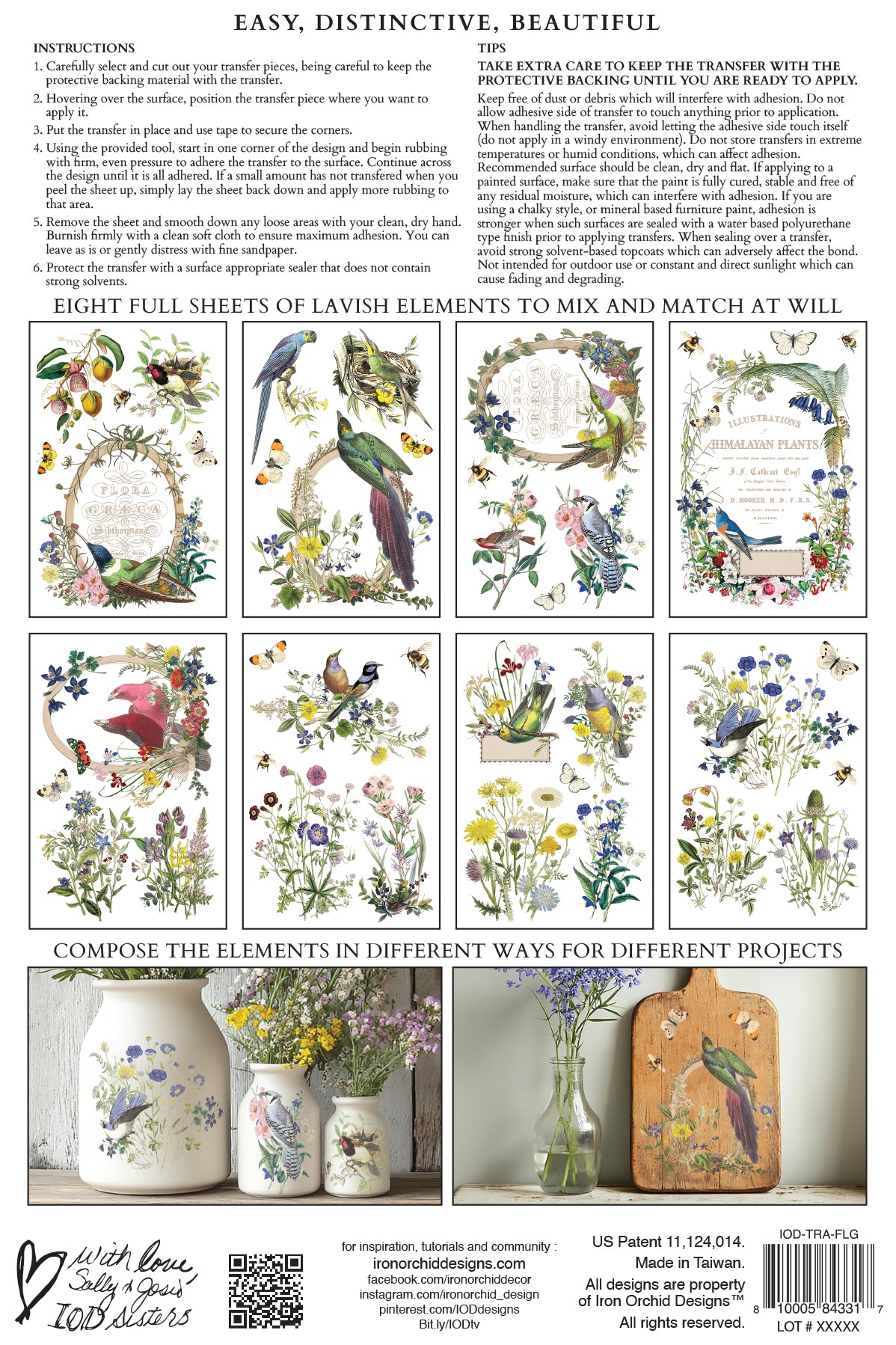 Iron Orchid Designs - Flora Greca Decor Transfer Pad