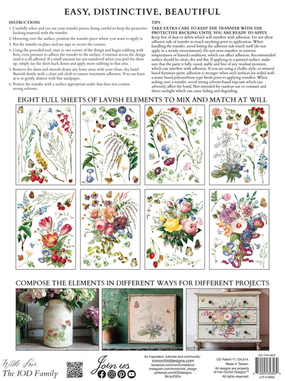 Iron Orchid Designs - Marche des Fleurs Decor Transfer Pad