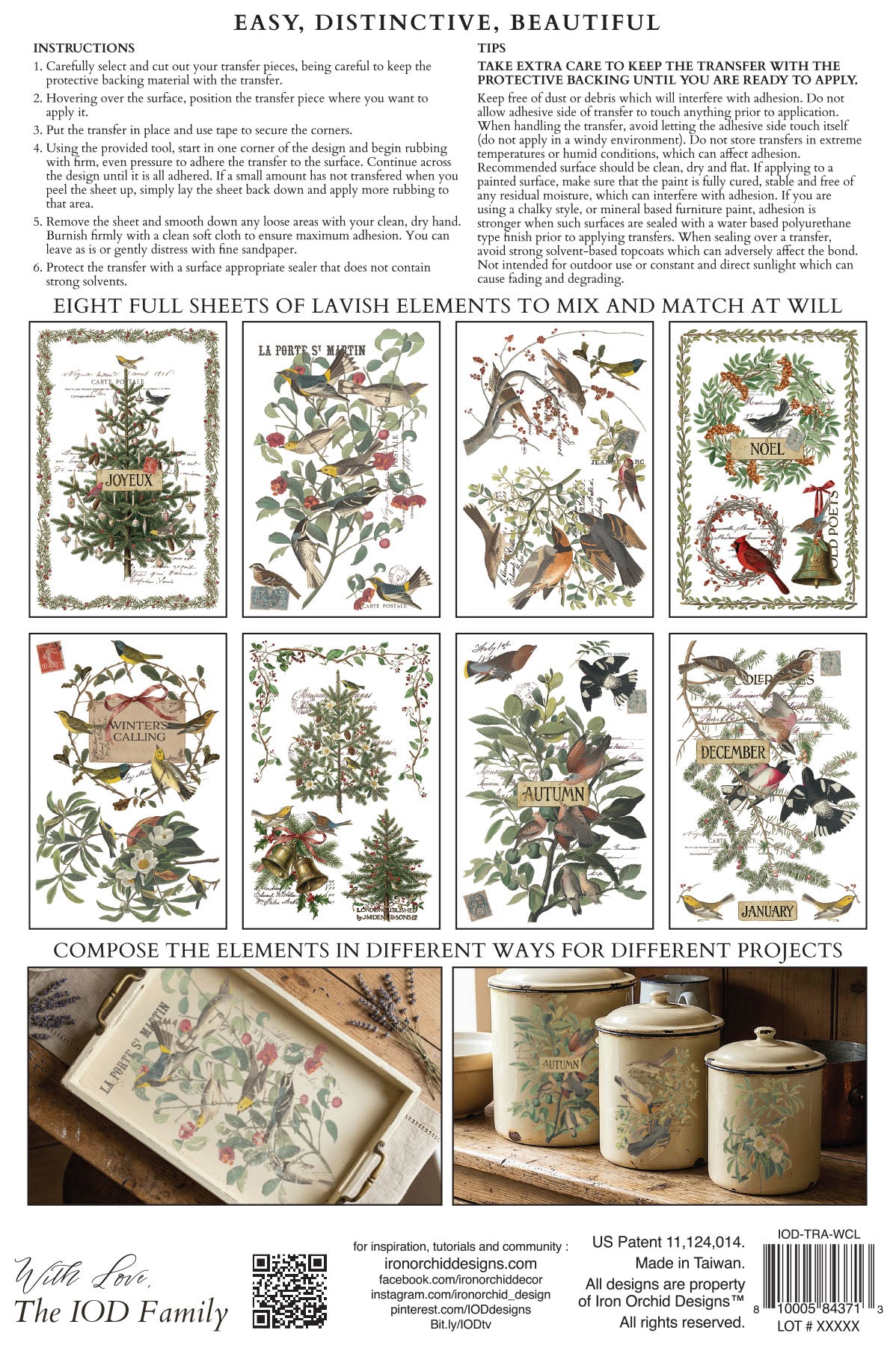 Iron Orchid Designs - Winter's Calling Decor Transfer Pad