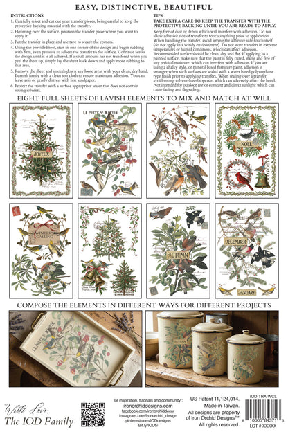 Iron Orchid Designs - Winter's Calling Decor Transfer Pad