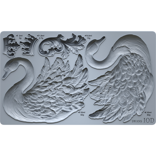 Iron Orchid Designs - Swans Decor Mould
