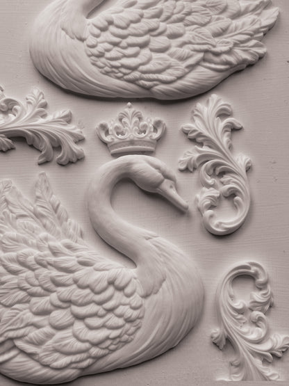 Iron Orchid Designs - Swans Decor Mould