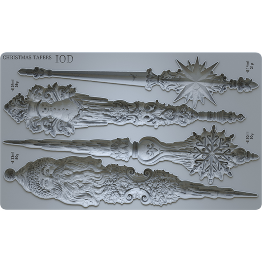 Iron Orchid Designs - Christmas Tapers Decor Mould