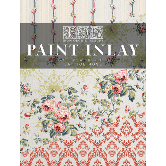 Iron Orchid Designs - Lattice Rose Paint Inlay