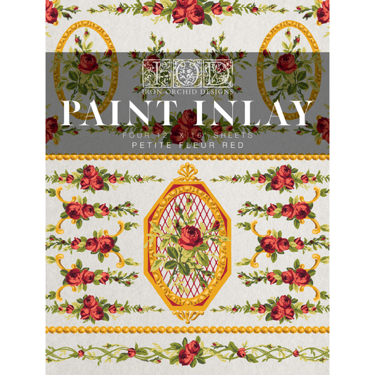 Iron Orchid Designs - Petit Fleur Red Paint Inlay