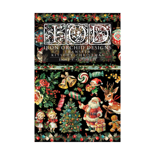 Iron Orchid Designs - Kitschy Christmas Decor Transfer Pad