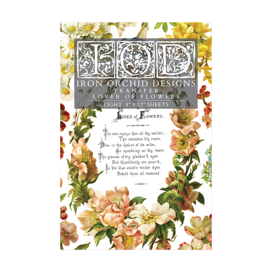 Iron Orchid Designs - Lover of Flowers Decor Transfer Pad
