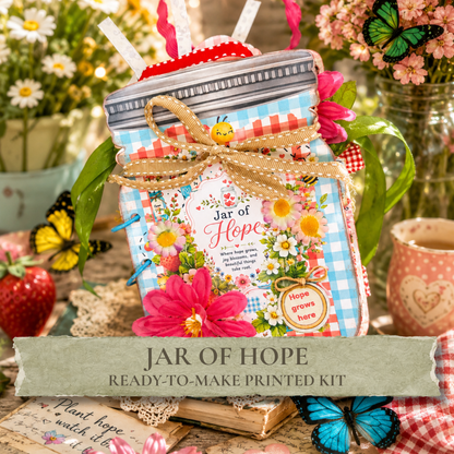 Jar of Hope Printed Junk Journal Kit