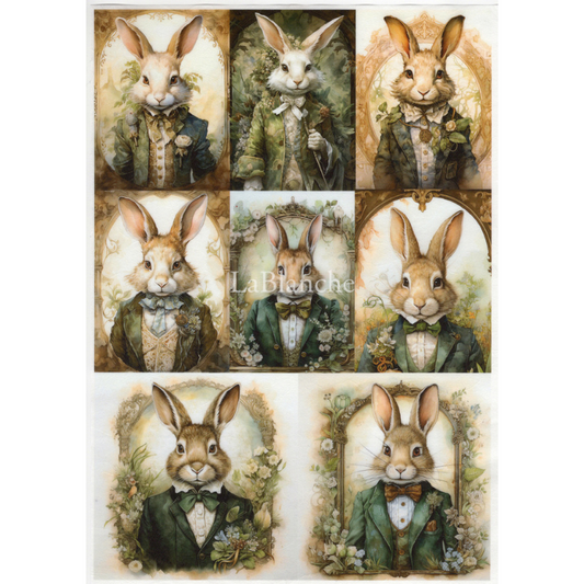 LaBlanche - Easter 2 Eight Pack Bunny - Decoupage Paper