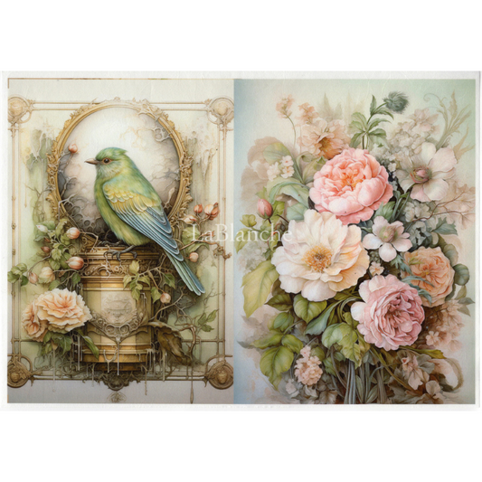 LaBlanche - Easter 6 Bird and Flowers 2 Pack - Decoupage Paper