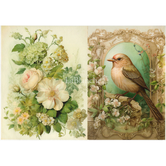 LaBlanche - Easter 7 Bird and Flowers 2 Pack - Decoupage Paper