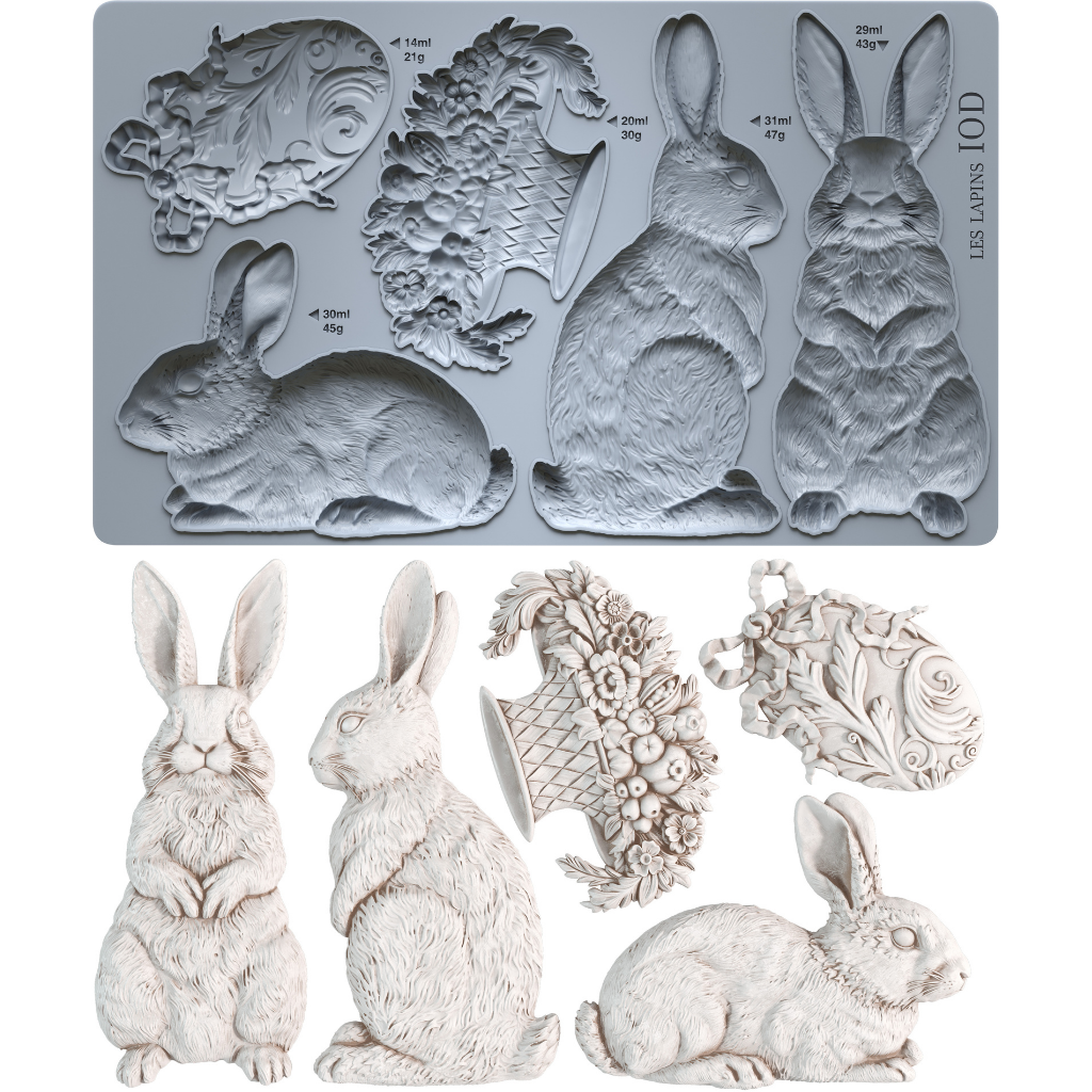 Iron Orchid Designs - Les Lapins Decor Mould