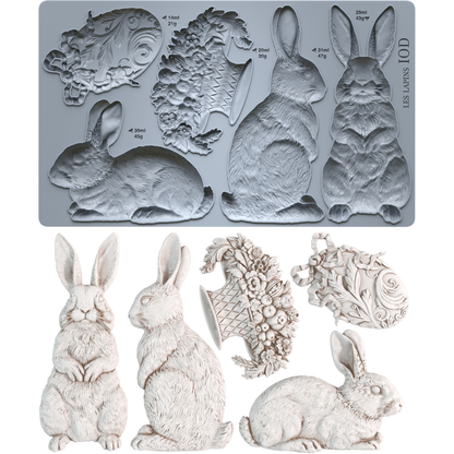 Iron Orchid Designs - Les Lapins Decor Mould