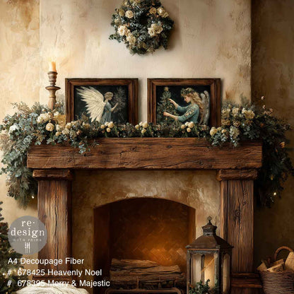 Redesign Decoupage Fiber (A4) - Merry & Majestic