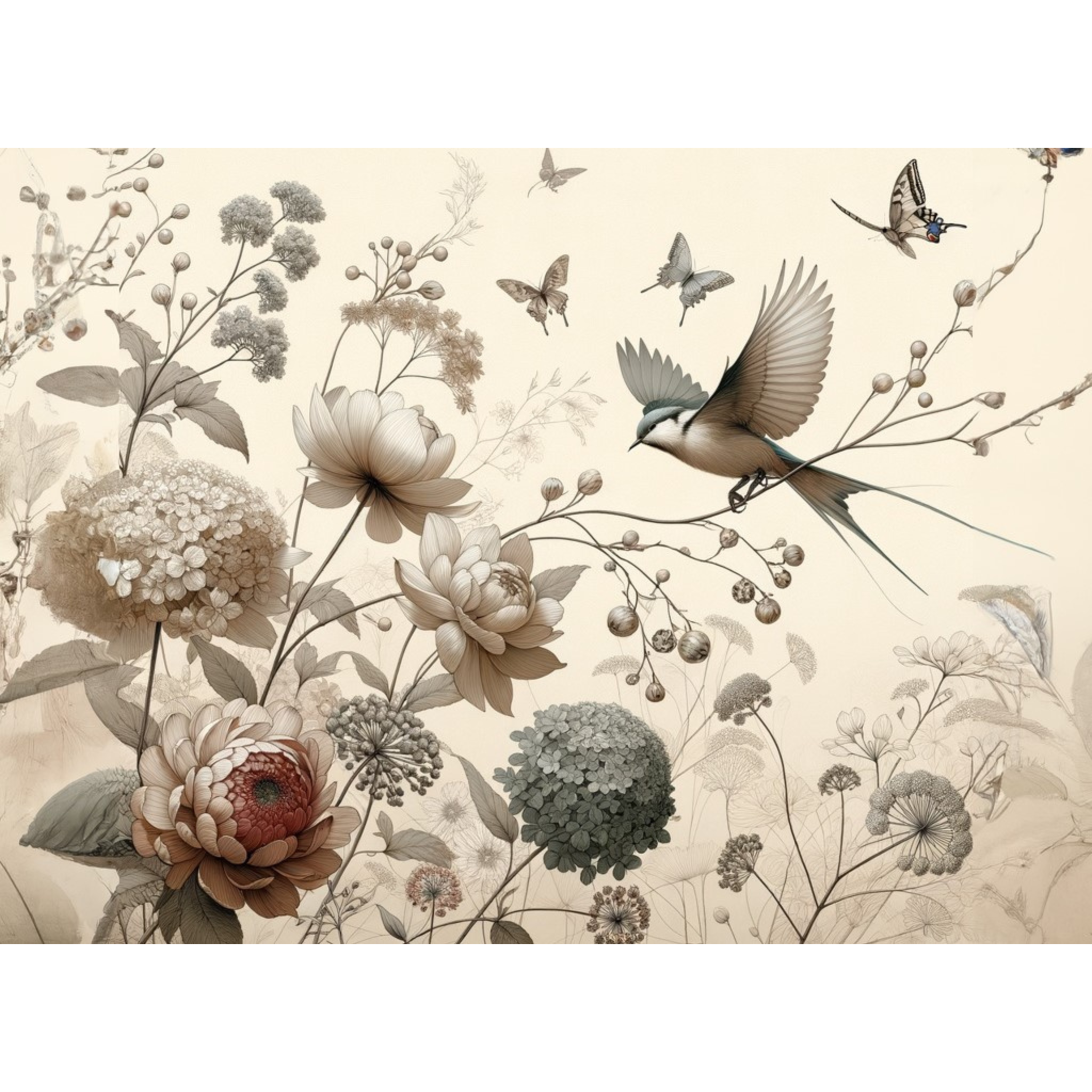 Mint by Michelle - Decoupage Paper - Pale Blossom
