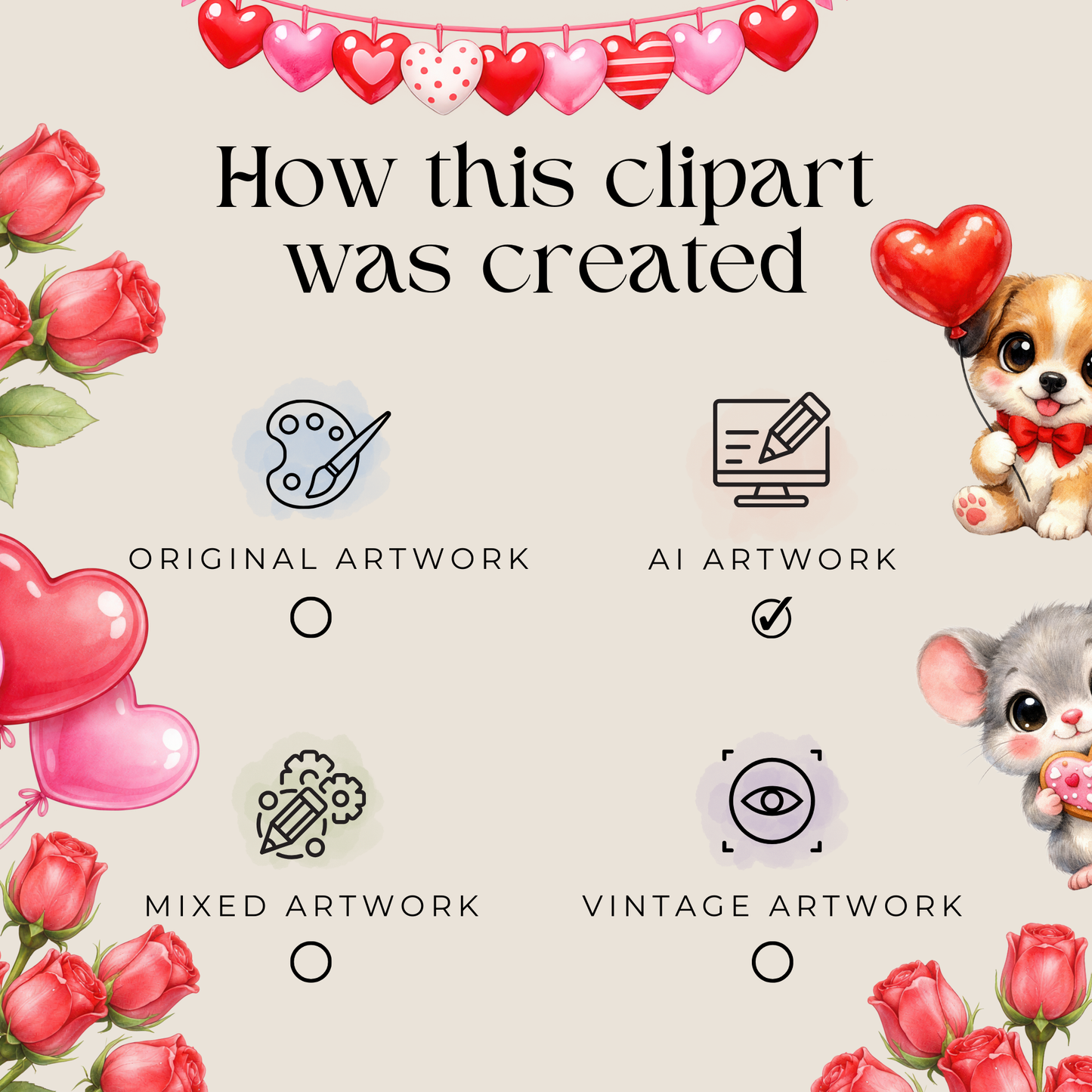 Clipart Pack - Paws & Hearts
