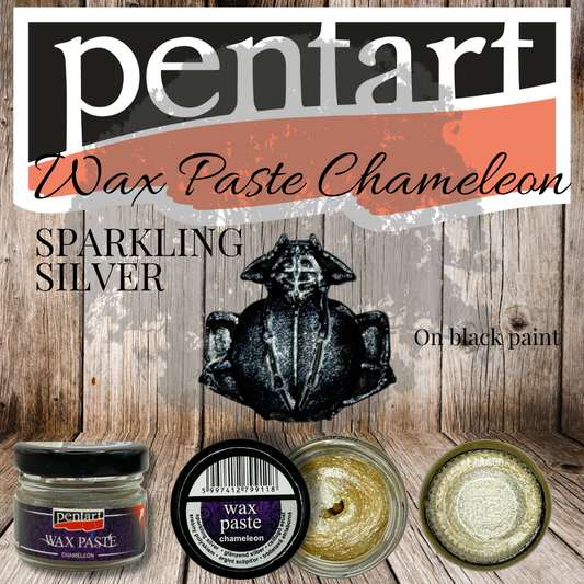 Pentart Wax Paste - Chameleon - 20ml - Sparkling Silver