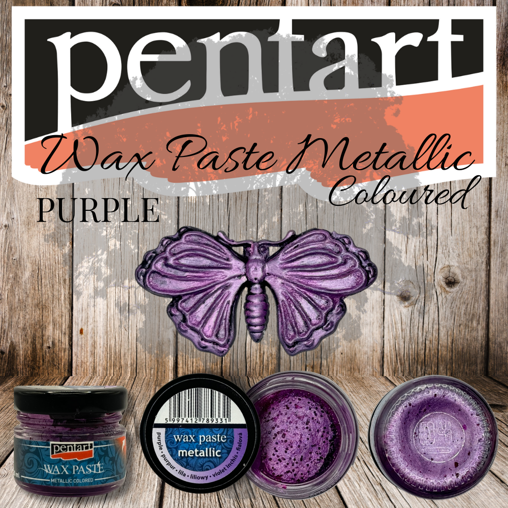 Pentart Wax Paste - Coloured Metallic - 20ml - Purple