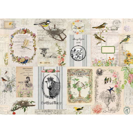 Roycycled Treasures - Spring Masterboard Decoupage Paper - 20x30in