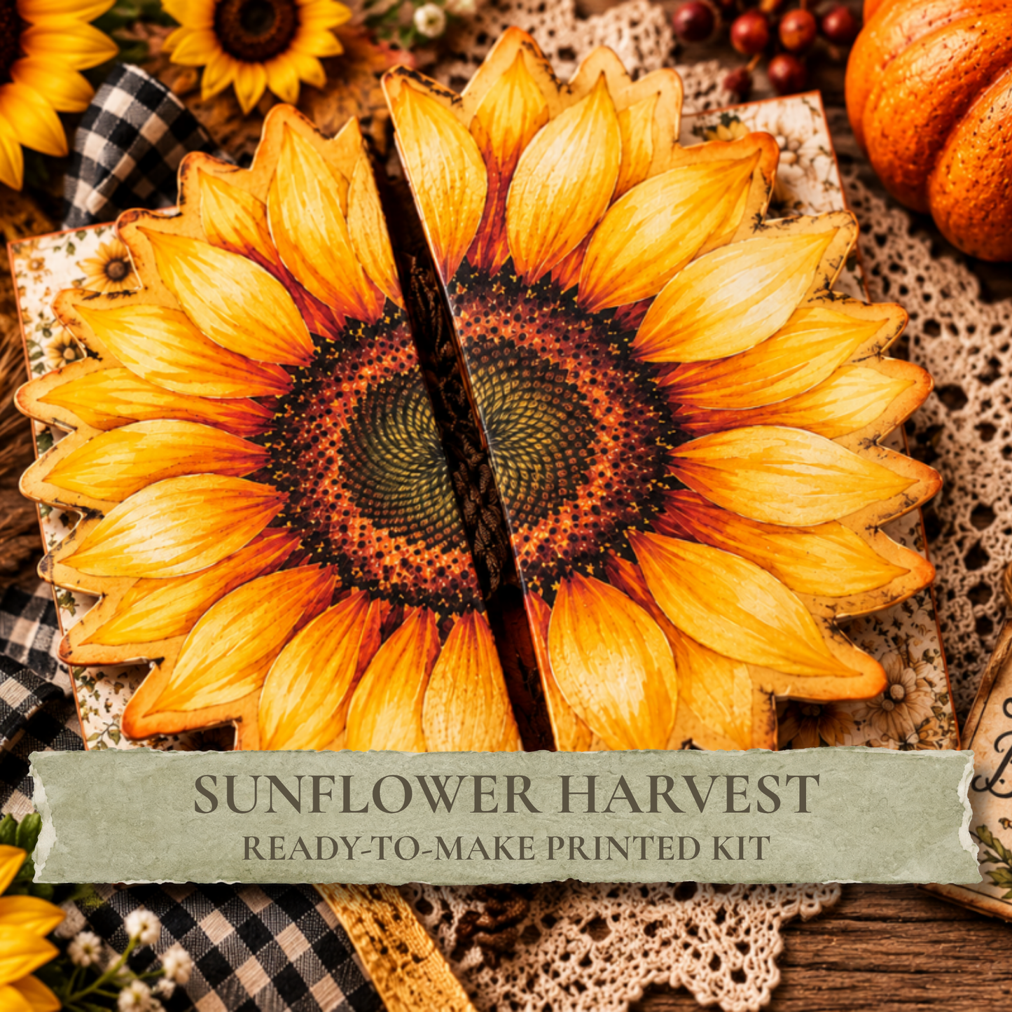 Sunflower Harvest Printed Folio Kit