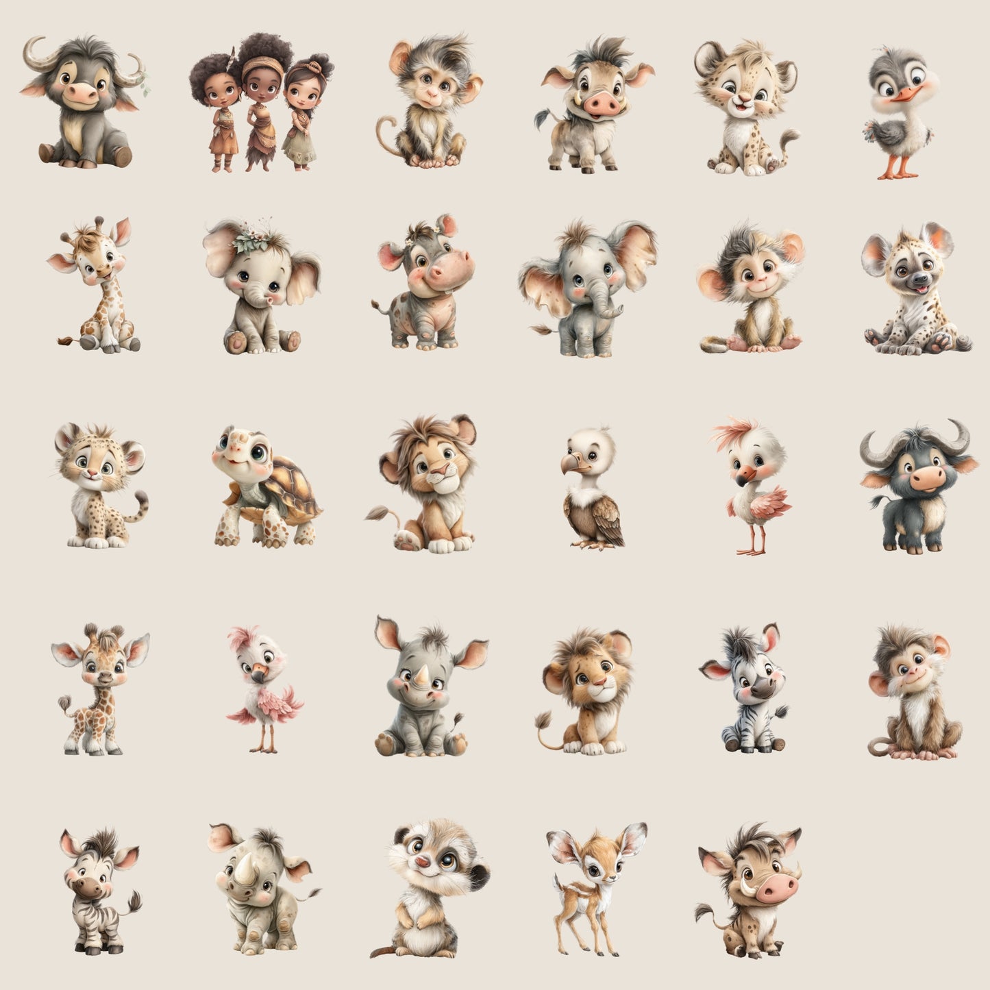 Clipart Pack - Safari Snuggles