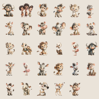 Clipart Pack - Safari Snuggles