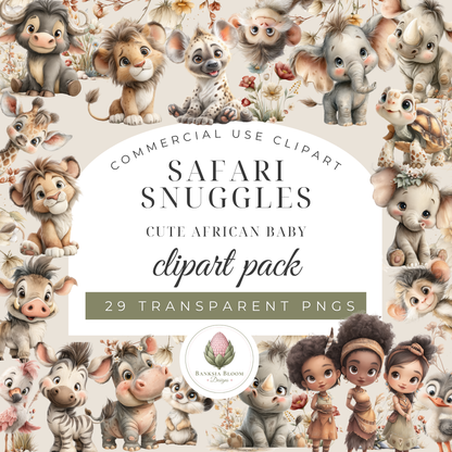 Clipart Pack - Safari Snuggles