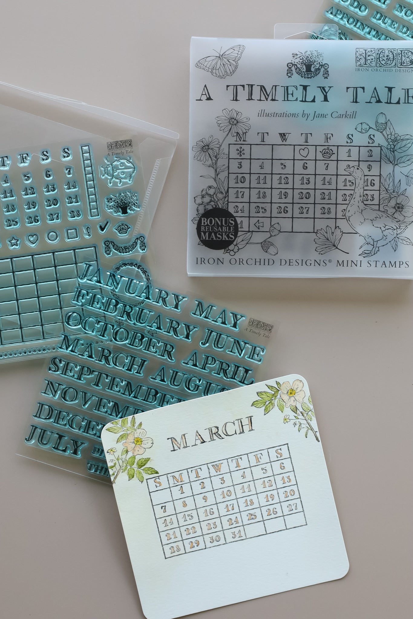 Iron Orchid Designs - A Timely Tale Decor Stamp (6 x 6)