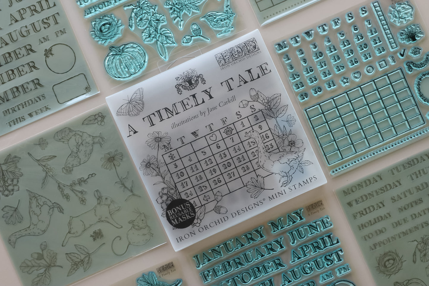 Iron Orchid Designs - A Timely Tale Decor Stamp (6 x 6)