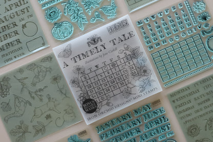 Iron Orchid Designs - A Timely Tale Decor Stamp (6 x 6)