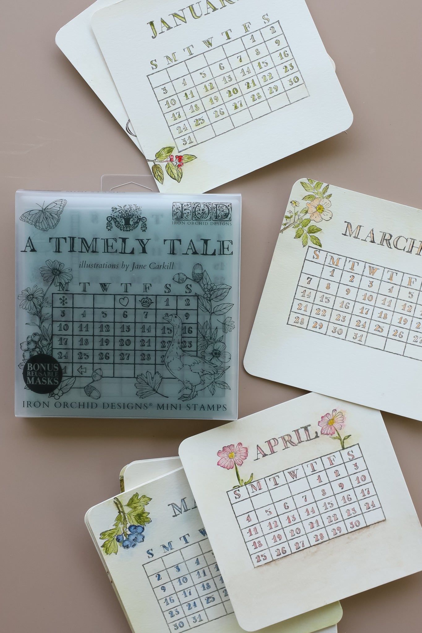 Iron Orchid Designs - A Timely Tale Decor Stamp (6 x 6)