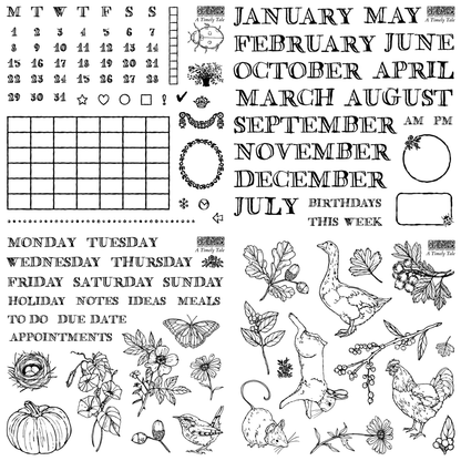 Iron Orchid Designs - A Timely Tale Decor Stamp (6 x 6)