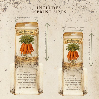 BBD Printable - Vintage Veggie Seed Packets