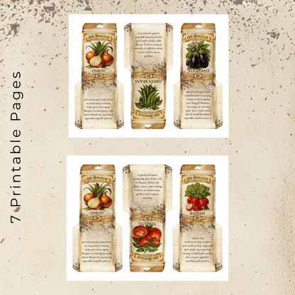 BBD Printable - Vintage Veggie Seed Packets
