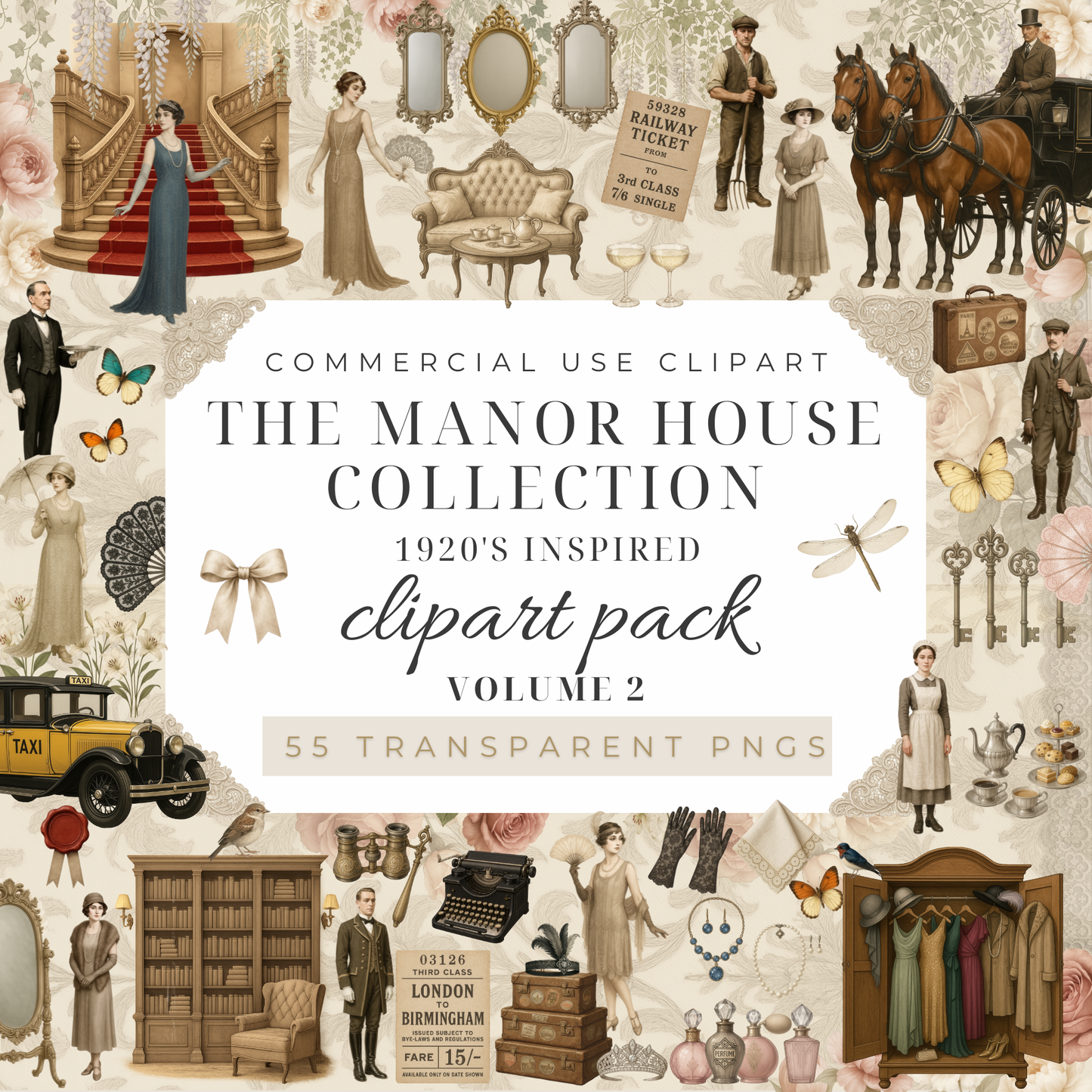 Clipart Pack - 1920s Manor House Vol. 2