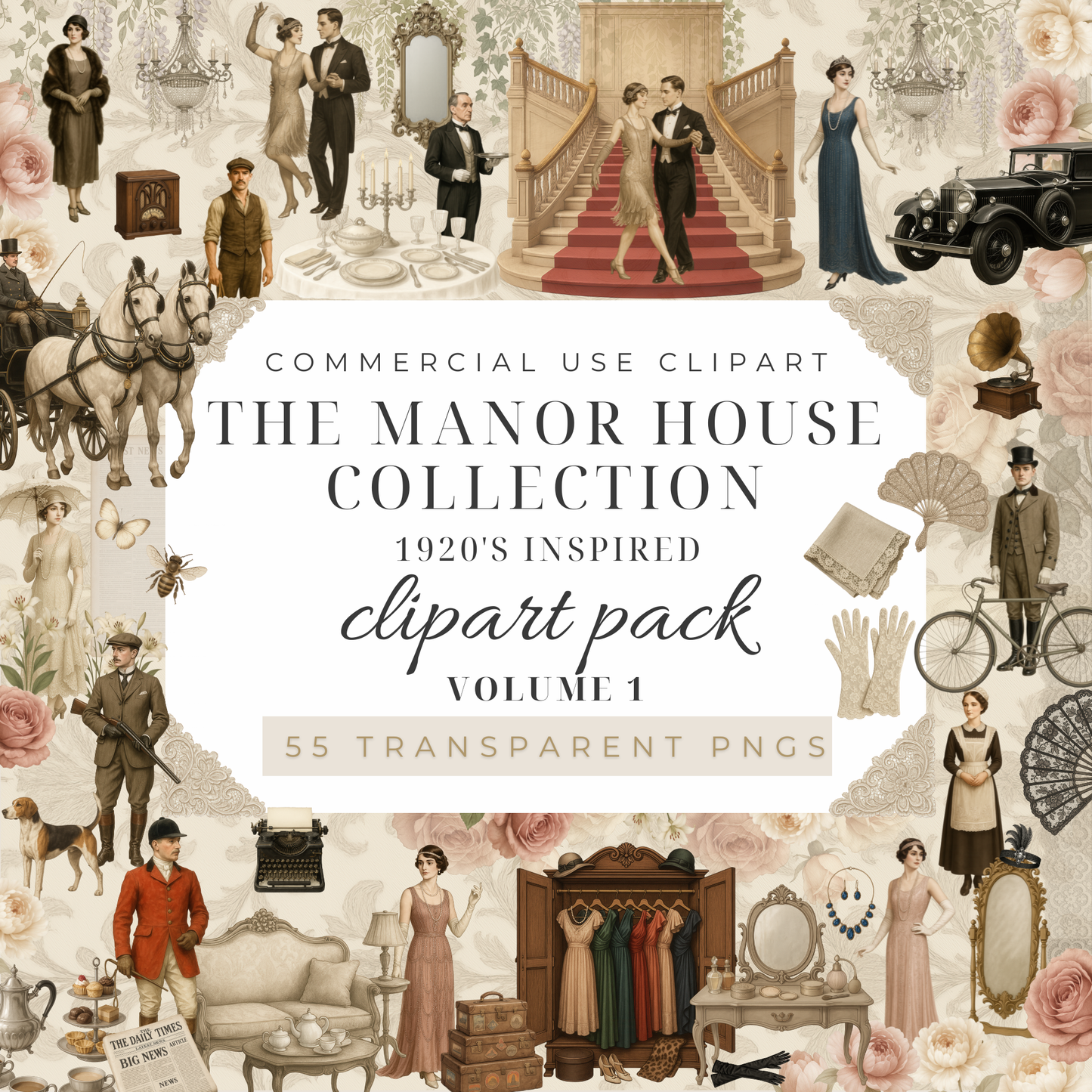 Clipart Pack - 1920s Manor House Vol. 1