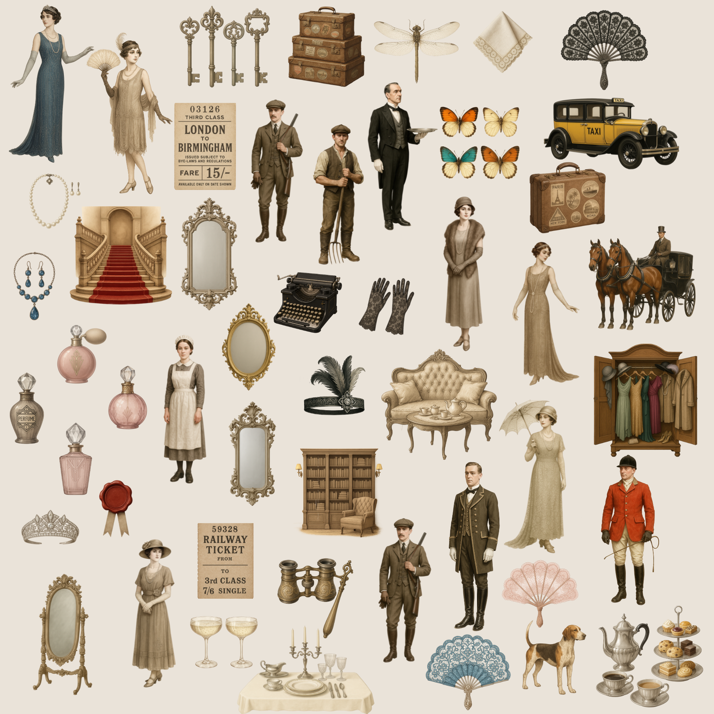 Clipart Pack - 1920s Manor House Vol. 2