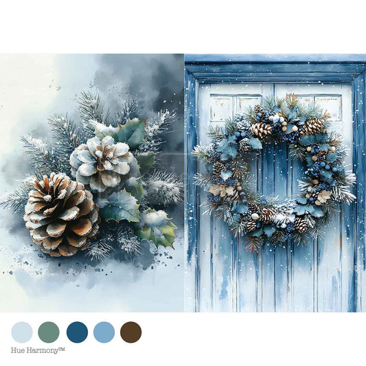 Redesign Decoupage Fiber (A4) - Wreath of Whispers