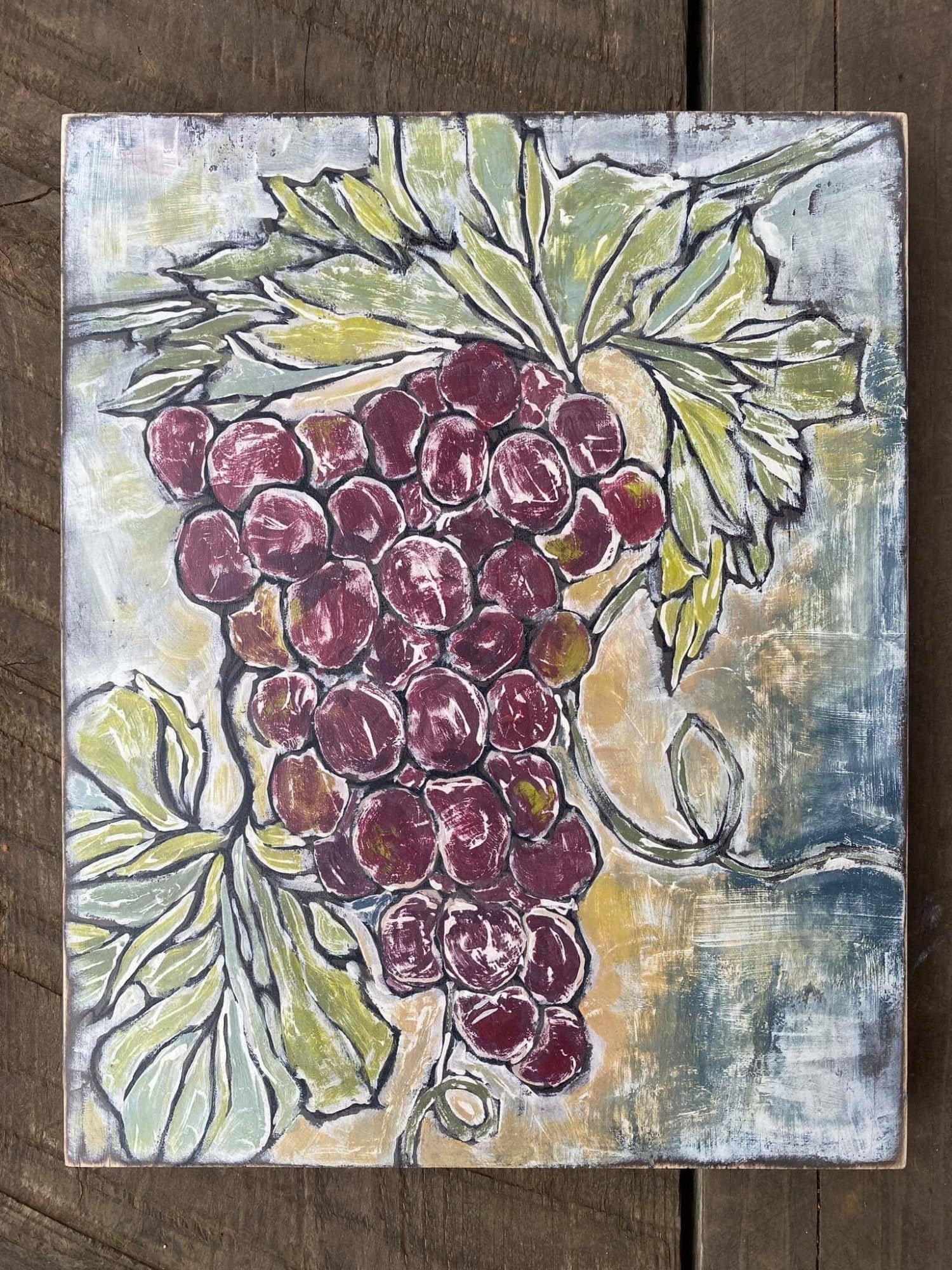Iron Orchid Designs - Grapes Decor Stamp - Rustic River Home