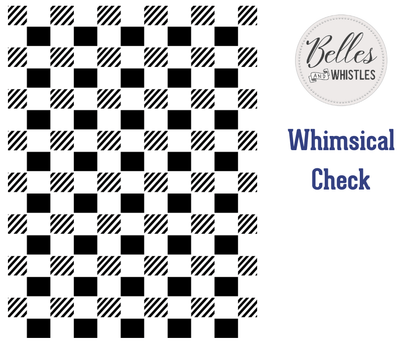 Belles and Whistles - Whimsical Check Stencil - Rustic River Home