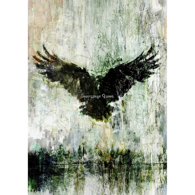 Decoupage Queen - Andy Skinner - The Raven Decoupage Paper - Rustic River Home