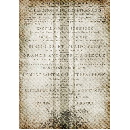 Decoupage Queen - French Grain Sack Decoupage Paper - Rustic River Home